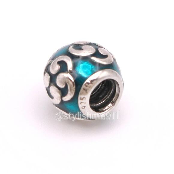 Authentic PANDORA Turquoise Comma Charm - Picture 7 of 9